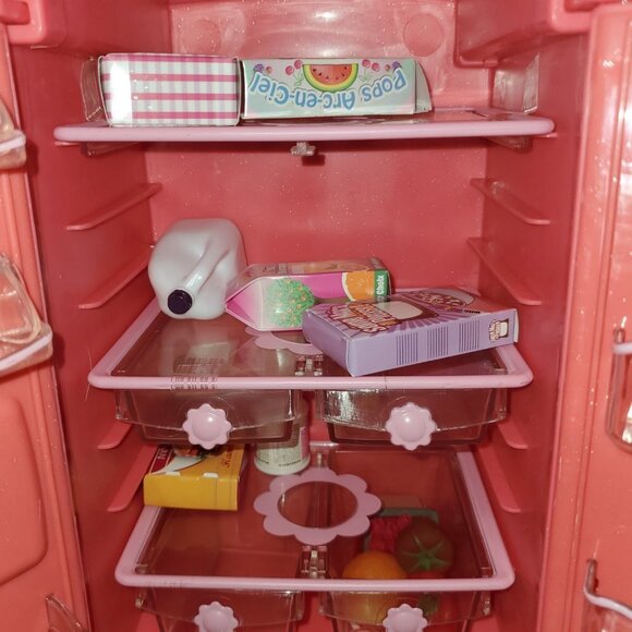 Battat Our Generation Pink French Door Refrigerator American Girl Sized Used - Picture 7 of 8
